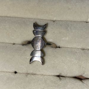 Alex and Ani Adjustable Moon Phase Ring - Sterling Silver